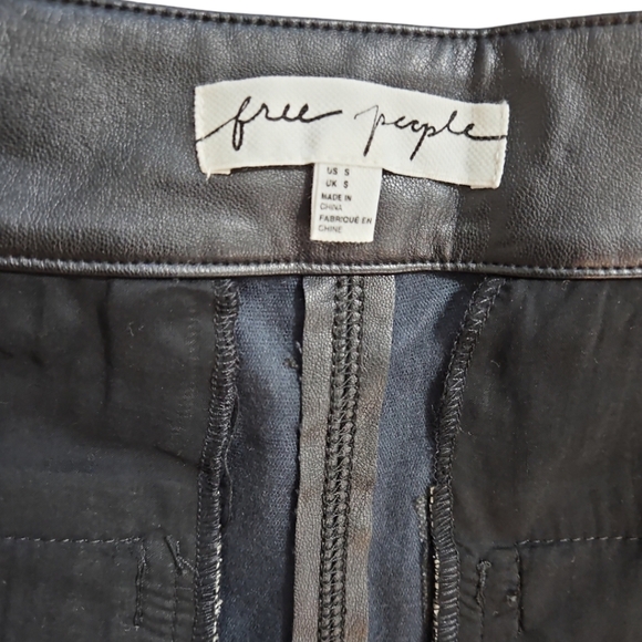 New Free People straight fit vegan Leather Pants sz S - Picture 10 of 14